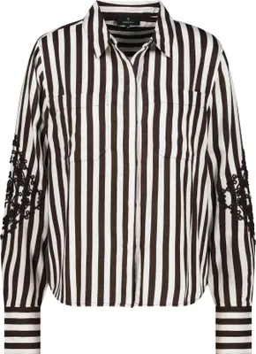Produktbild von Bluse 565 dark chocolate ringel Größe 46