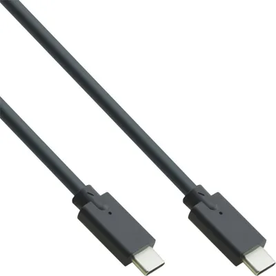 Produktbild von InLine USB 3.2 Gen.1x2 Kabel, USB-C Stecker/Stecker, schwarz, 3m, 3 m, USB C, USB C, USB 3.2 Gen 1 (3.1 Gen 1), 10 Gbit/s, Schwarz