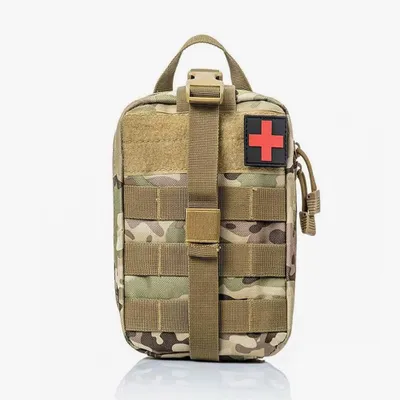 Produktbild von Erste Hilfe Set Outdoor, Premium, Erste Hilfe Tasche, Camouflage, für Haus, Auto, Reise, Büro, Wandern, Camping.
