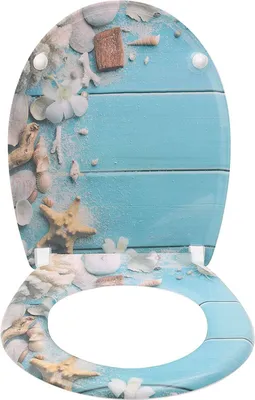 Produktbild von WOLTU Toilettendeckel mit Absenkautomatik Klodeckel WC Sitz Softclose antibakterielle Klobrille mit Quick Release Funktion Duroplast Strandholz