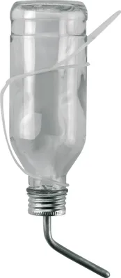 Produktbild von KERBL Trinkflasche für Kaninchen Tränken Glas Aluröhrchen 500 ml 74125