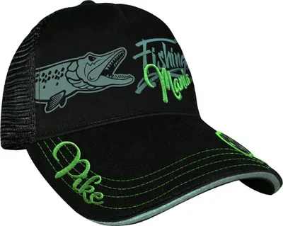 Produktbild von HOTSPOT DESIGN Cap Pike Mania, schwarz-grün, Hechtangler Kappe, 010101499
