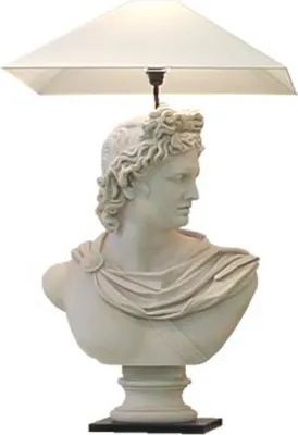 Produktbild von Casa Padrino Luxus Barock Tischleuchte Grau / Schwarz / Weiß - Schreibtischleuchte im Barockstil