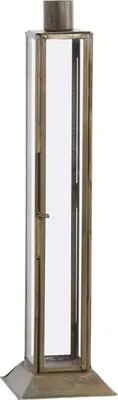 Produktbild von Chic Antique Kerzenständer mit Deko Fenster 27 cm Glas Metall Kerzenhalter