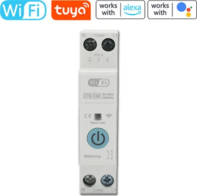 Obrázek produktu pro Tuya WiFi inteligentní spínač Přenosná domácí automatizace DIY ovládání časovače Hlasové ovládání Spínač kompatibilní s Google Assistant a Alexa