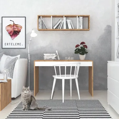 Zdjęcie produktu dla Skye Decor, Ertel, biurko, dąb, 100 % PŁYTA POWLEKANA MELAMINĄ, 120 x 60 x 74 cm