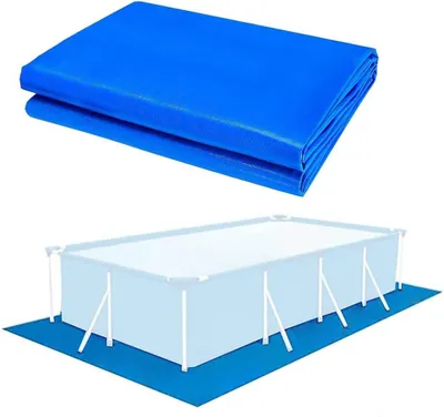 Produktbild von Poolunterlage 250 x 450 cm, wasserdichtes PE, rechteckig, für Gärten
