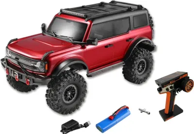 Produktbild von DF-4S Varant RC Crawler 1:10 Scale – Metallic Rot, 4WD, 2-Gang Getriebe, LED Beleuchtung
