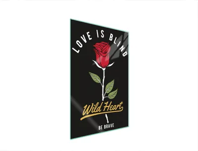 Produktbild von Glasschneidebrett 35x52 Rose