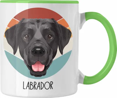 Produktbild von Trendation - Labrador Besitzer Tasse Geschenk Lustiger Spruch Geschenkidee Labrador Mama Papa (Grün)