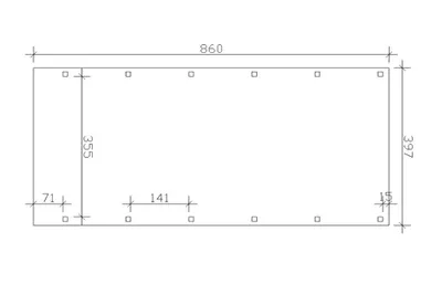 Produktbild von Alpholz Carport Friesland 397 x 860 cm + Aluminiumdachplatten aus Holz in grün Unterstand Überdachung