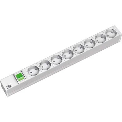 Obrázok produktu pre Bachmann 8-násobná 1U 48,30 cm zásuvková lišta s uzemnením