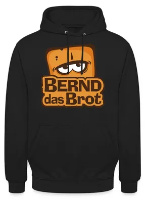 Produktbild von Spreadshirt Bernd Das Brot Logo Uni Hoodie, 4XL, Schwarz