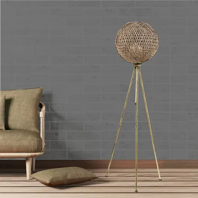 Image de Opviq, Pied - Noir, Lampadaires, Noir, Métal, 35 x 35 x 138 cm
