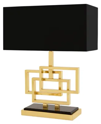 Zdjęcie produktu dla Casa Padrino luksusowa lampa stołowa złota / abażur czarny 48 x 40 cm - Lampa - Kolekcja luksusowa