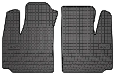Produktbild von Gummi-Fußmatten Vorne für Fiat Doblo I 2000-2009 – 2-tlg, Schwarz, passgenau – Wielganizator SolidPRO