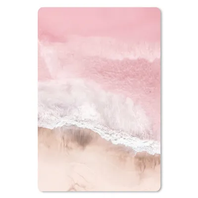 Produktbild von MuchoWow® Mauspad Mousepad Strand - Meer - Rosa - Natur - Wellen 18x27 cm - Mousepads - Maus Mat - Pad - Mausunterlage
