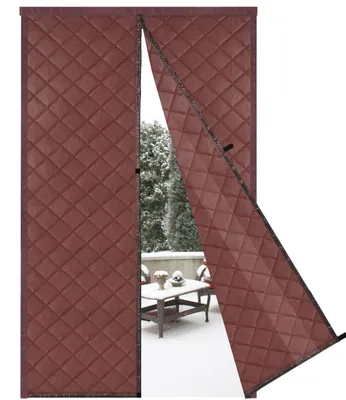 Magnetischer Thermo-Vorhang 105x210 cm, Braun, isolierend