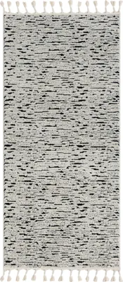 Obrázek produktu pro Koberec MY-RUG, Leah, 200x100, bílý, koberec s vysokým vlasem, moderní, marocký design, nadýchaný měkký, skandinávský vzor, obdélníkový tvar