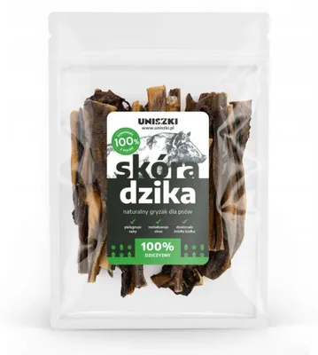 Produktbild von UNISZKI Wildschweinhaut - Leckerbissen für Hunde - 100g