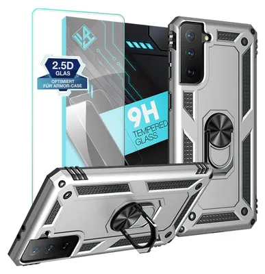 A product shot featuring a phone case and screen protector.