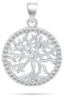 Immagine prodotto di Ciondolo in argento senza tempo Albero della vita con zirconi PT133W