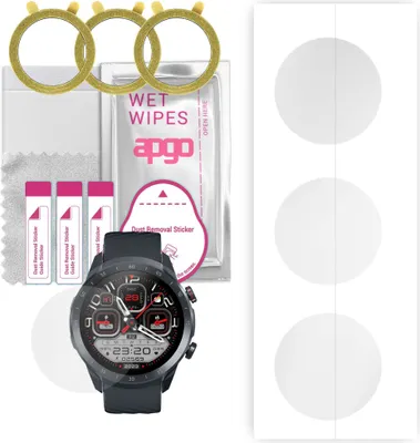 Produktbild von apgo 3 Stück Schutzfolie, klar, kompatibel mit Mibro Watch A2 Smartwatch, Hydrogel Displayschutzfolie mit Positionierhilfe, Displayfolie, robust und kratzfest
