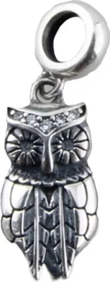 Produktbild von PANDACHARMS Eule der Weisheit Charm Anhänger, 925er Sterling Silber, passt zu Pandora
