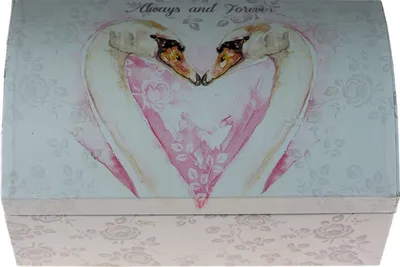 Produktbild von Lesser & Pavey Schmuckschatulle Liebende Schwäne Hochzeit!