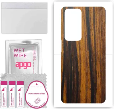 Produktbild von apgo Rückseite Schutzfolie, Skin, kompatibel mit Redmi 10, Hinten Displayschutzfolie aus Vinylfolie, kratzfest, einfache Montage - Tigerwood