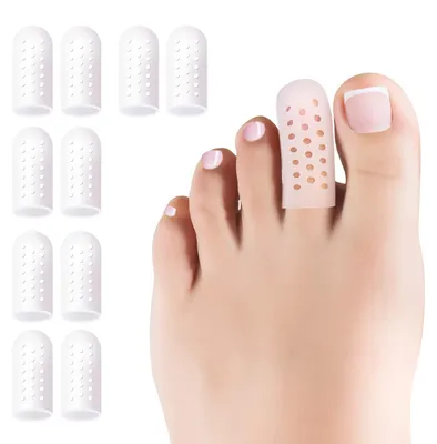Obrázek produktu pro Gelové chrániče prstů, prodyšné, 10 kusů, ochrana při zarůstajících nehtech