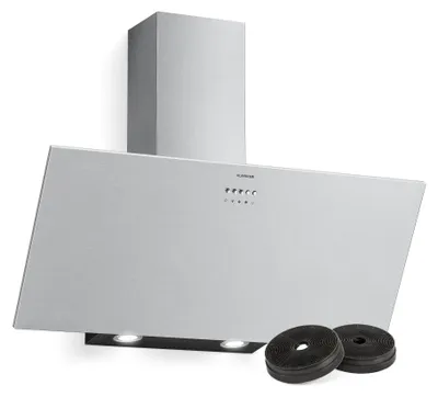 Produktbild von Klarstein Silver Lining 90 cm Kopffrei-Dunstabzugshaube – 597 m³/h Abzug, Edelstahl, LED-Beleuchtung, Bedienung über Tasten, A++