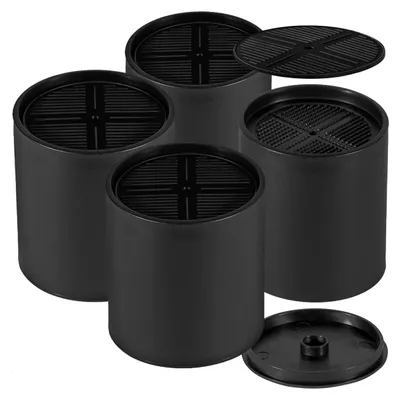 Zdjęcie produktu dla Podnośnik do mebli - Antypoślizgowy - 10 cm - Zestaw 4 szt. - Czarny