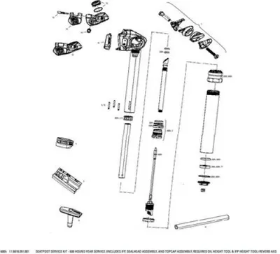 Produktbild von Rockshox 600 Hours Reverb Axs Clamp Service-kit Schwarz Schwarz One Size