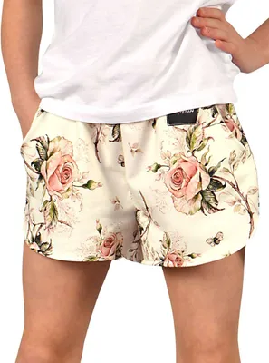 Produktbild von KMISSO Mädchen Shorts mit Blumenmuster Creme-Blume 104/110