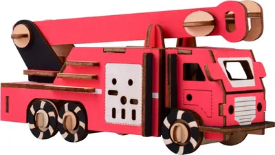 Image de RAPPA Woodcraft Casse-tête 3D en bois Camion de pompiers