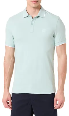 Produktbild von BOSS Herren Kurzarm-Polohemd Passertip aus Baumwollmischung 10256683 01