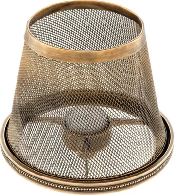 Produktbild von Casa Padrino Luxus Teelichthalter-Lampenschirm Vintage Messing Ø 16 x H. 13,5 cm - Hotel & Restaurant Accessoires