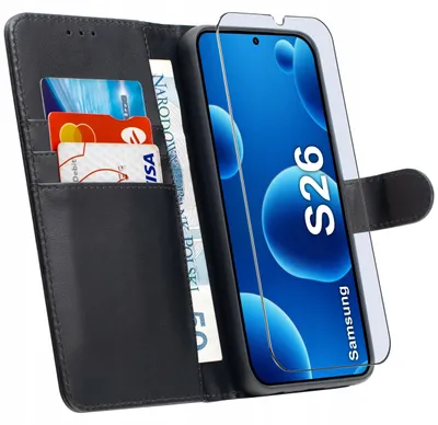 Zdjęcie produktu dla Etui Z Klapką Do Samsung S26 Zamykane Magnetyczne + Szkło 9H