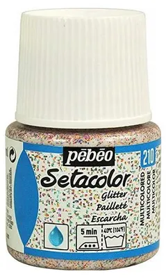 Produktbild von Pebeo Setacolor Glitter Textilfarbe 45 ml - Smaragdgrün