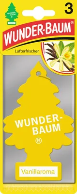 Produktbild von Wunder-Baum 3er Packung Lufterfrischer für das Auto Duft Baum Sorte Vanillaroma  air freshener