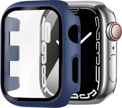 Produktbild von Strap-it Apple Watch Hard Case mit Glass (Dunkelblau)