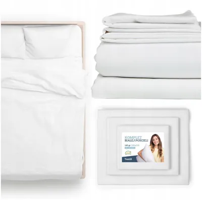 Produktbild von Agmar basic Hotelbettwäsche-Set Weiß Baumwolle 160x200