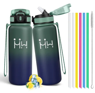 Productafbeelding van Drinkfles van 750 ml, roestvrij staal, BPA-vrij, lekvrij, dubbelwandig, geschikt voor fitness
