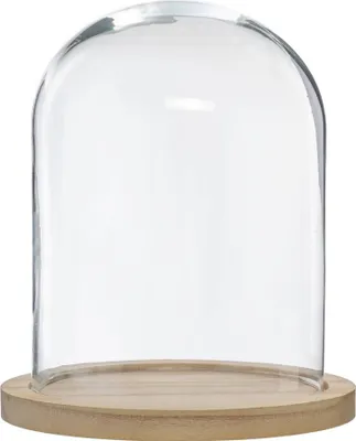 Produktbild von Glocke - Glas und Holz - transparent - H29 -5 cm - Atmosphera créateur d'intérieur