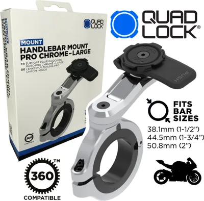 Produktbild von QUAD LOCK Motorrad Pro Lenkerhalterung Handy Chrome Groß