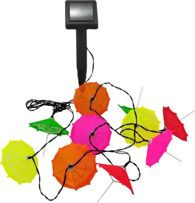 Produktbild von Solar LED Gartengirlande Regenschirme Goldlux 311559