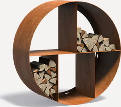 Produktbild von Holzlager Logg Circle Cortenstahl Maxi