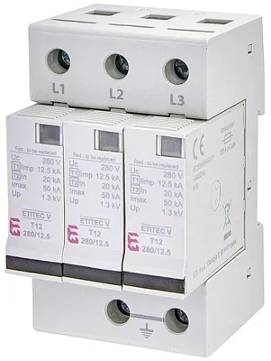 Produktbild von ETI Überspannungsableiter ETITEC V T12 440/12,5 3+0 RC