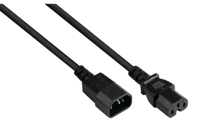 Obrázok produktu pre Alcasa P1450-S010, 1 m, C14 zviazané, C15 zviazané, H05V2V2-F, 250 V, 10 A